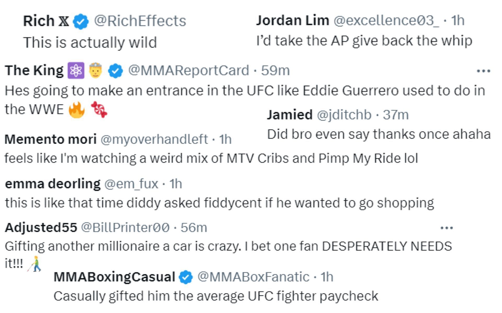 Screenshot of fan reactions to Happy Punch and Championship Rounds' post on X